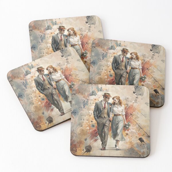 Item preview, Young couple walking and chatting designed and sold by Made-by-Gus.