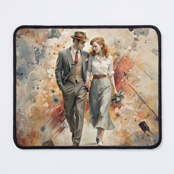 Item preview, Young couple walking and chatting designed and sold by Made-by-Gus.