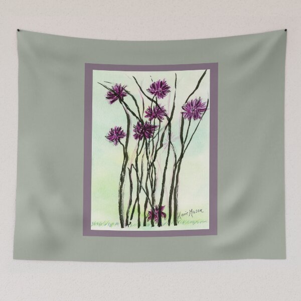 Item preview, Invasive Knapweed - watercolor painting designed and sold by Annie Mason Art.