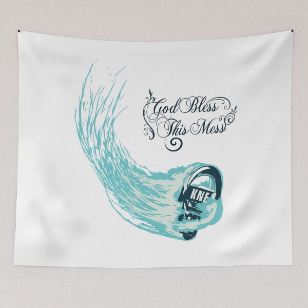 Item preview, God Bless This Mess – Abstract Wave & Lock Graphic designed and sold by Breaking Shop.