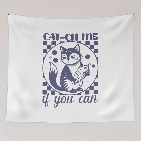 Item preview, Cat-ch Me If You Can – Funny Playful Cat  designed and sold by artcultreone.