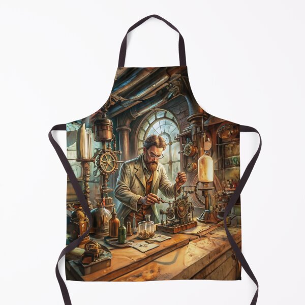 Item preview, Steampunk inventor conducting an experiment designed and sold by Made-by-Gus.