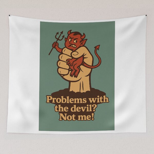 Item preview, Problems with the Devil? Not Me! — Faust Retro Poster designed and sold by nopewear..