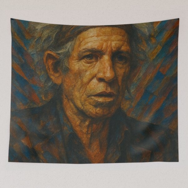 Item preview, Keith Richards, abstract impressionism designed and sold by jonloomes.