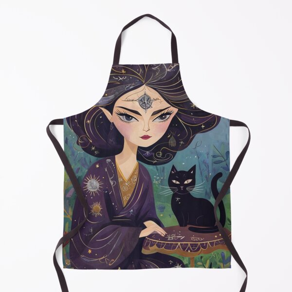 Item preview, Sacred Moon Goddess with black cat designed and sold by Monika Howarth.