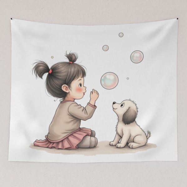 Item preview, Timeless Playtime – Bubbles, Joy & Puppy Eyes designed and sold by Neonyx2020.