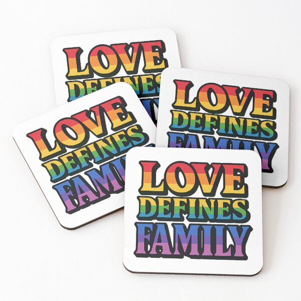 Item preview, Love Defines Family – Bold Pride Typography designed and sold by Haus Of Sin.