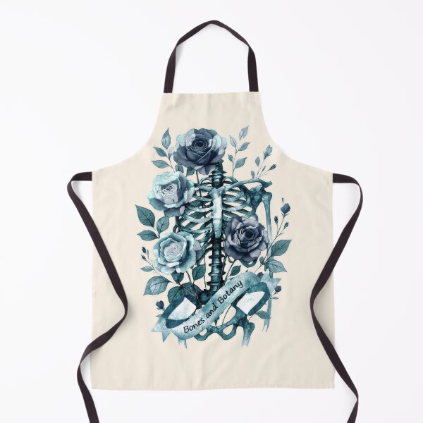 Item preview, Blue Floral Anatomy: A Ribcage Full of Watercolor Roses , Bones and Botany, Anatomy Art, ribcage full of sunflowers and leaves designed and sold by Collagedream.