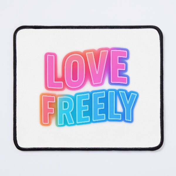 Item preview, Love Freely – Neon Pride Text Art designed and sold by Haus Of Sin.