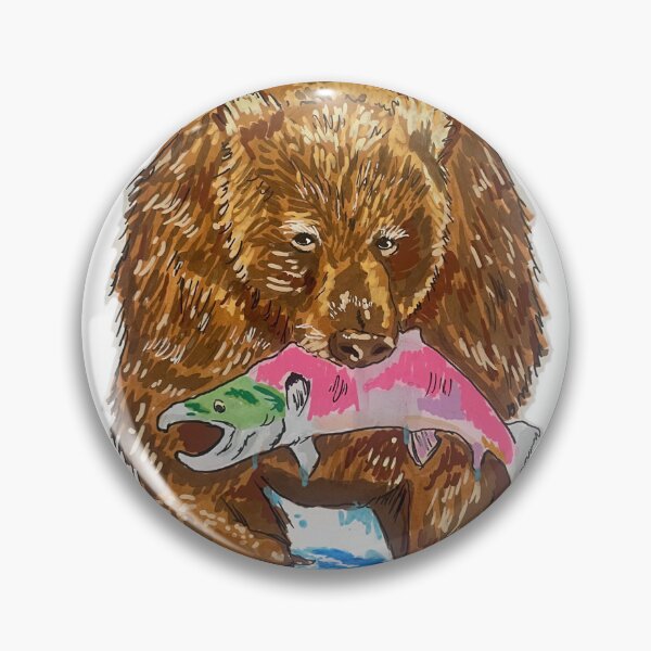Item preview, Oso con salmón designed and sold by Lots of Doodles.