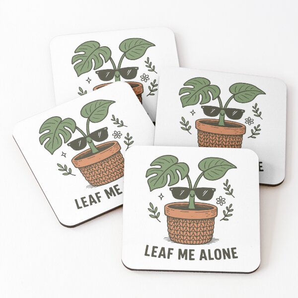 Item preview, Leaf Me Alone - Plant Joke Design designed and sold by DIYbyJolli.