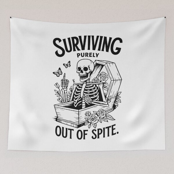 Item preview, Surviving Purely Out Of Spite Goth Celestial Skeleton designed and sold by Blok45.