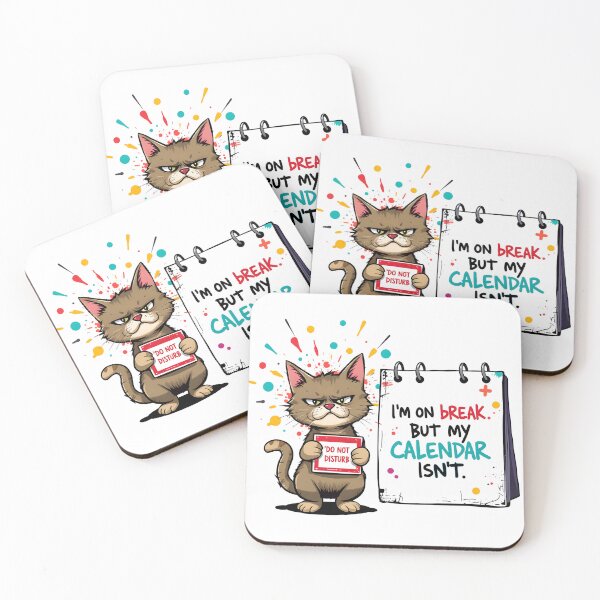 Item preview, I am on Break Office Humor Cat Design designed and sold by FoxyJags.