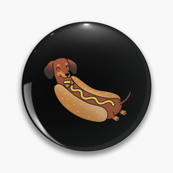 Item preview, Happy Sausage Dog in a Hot Dog Bun – Minimal Cute Design designed and sold by Balasan.