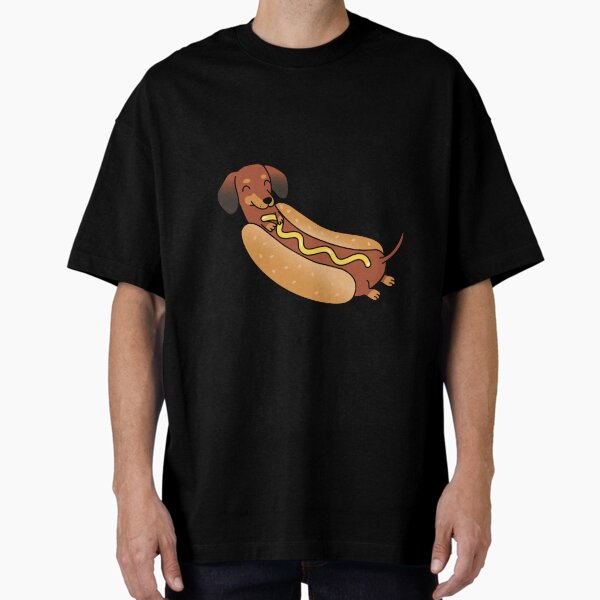 Item preview, Happy Sausage Dog in a Hot Dog Bun – Minimal Cute Design designed and sold by Balasan.