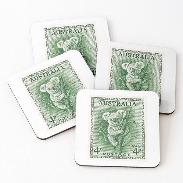Item preview, Australia 1956 Koala Postage Stamp designed and sold by retrographics.
