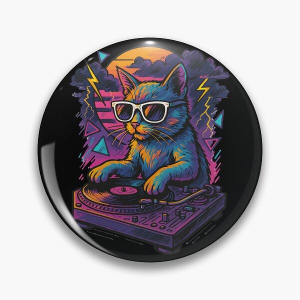 Item preview, Cool Deejay House Cat Retro designed and sold by TomFrontierArt.