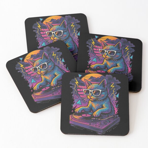 Item preview, Cool Deejay House Cat Retro designed and sold by TomFrontierArt.