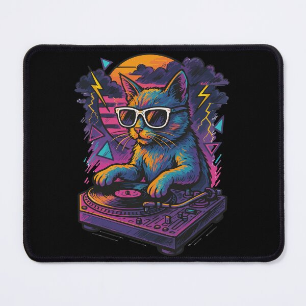 Item preview, Cool Deejay House Cat Retro designed and sold by TomFrontierArt.