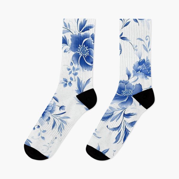 Item preview, Delft Blue Floral Scroll designed and sold by Vision Crafted.