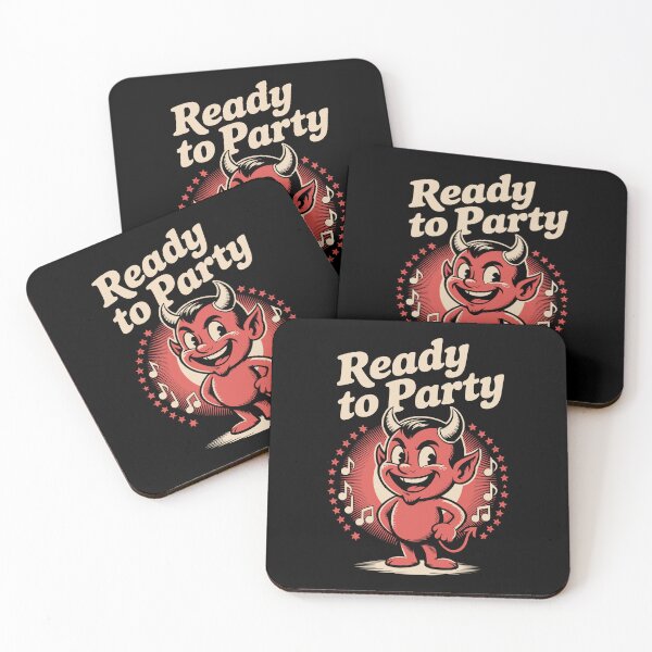 Item preview, Ready to Party – Retro Devil Party Animal for DJs, Clubbers & Ravers designed and sold by paulo silveira.