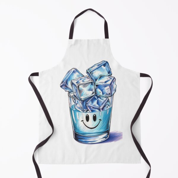 Item preview, Glass with Ice Cubes designed and sold by PinkiPop Studio.