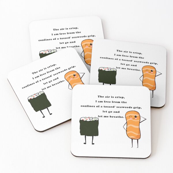Item preview, In the Wake of Letting Go Funny Sushi Kawaii Art designed and sold by daphsam.