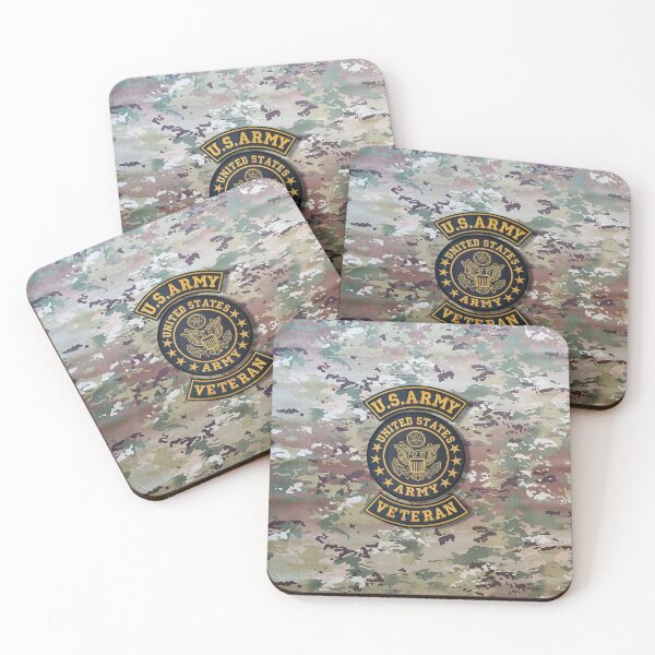 Item preview, US Army Veteran Emblem Over Multicam Camouflage Background designed and sold by BestDetailer.