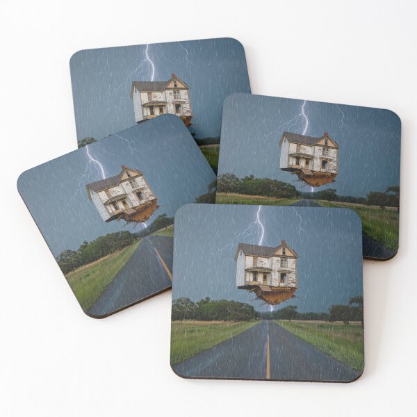 Item preview, floating house in thunderstorm designed and sold by psychoshadow.