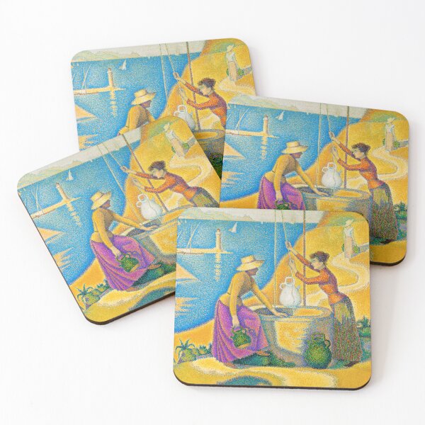 Item preview, Paul Signac, Women at the Well, 1892, French Artist, Pointillism designed and sold by Artistic Gift Print.
