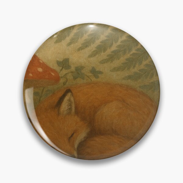 Item preview, Sleepy Forest Fox – Naturecore Vintage Storybook  designed and sold by MossReverie.