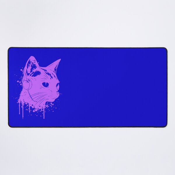 Item preview, Purple Grunge Cat with Headphones designed and sold by humnoo.