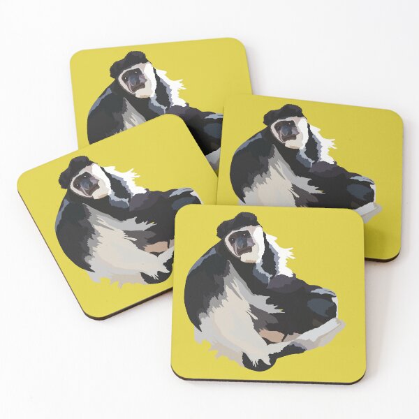 Item preview, B is for Black and White Colobus , Black and White Colobus – Elegant Primate Wildlife Art Design designed and sold by PrettylittlepastelUk.