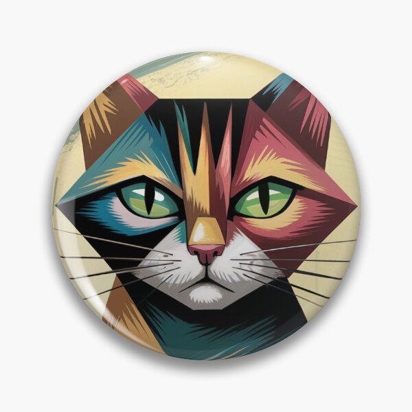 Item preview, Vivid Geometric Feline designed and sold by ShadowAndSlate.