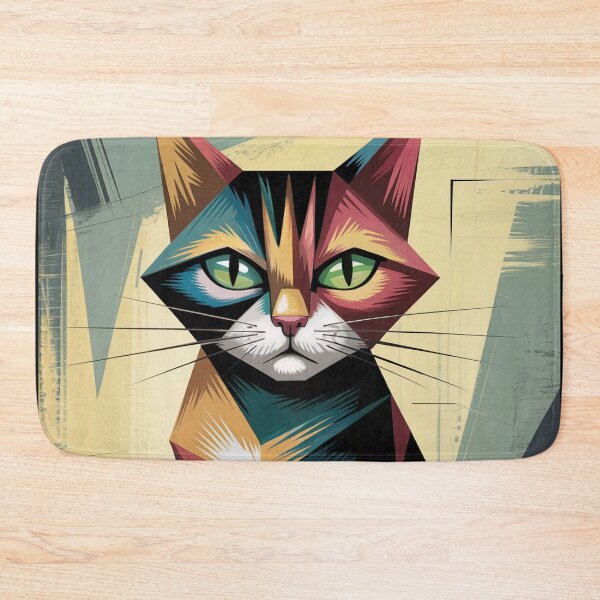 Item preview, Vivid Geometric Feline designed and sold by ShadowAndSlate.