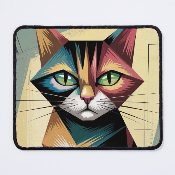 Item preview, Vivid Geometric Feline designed and sold by ShadowAndSlate.
