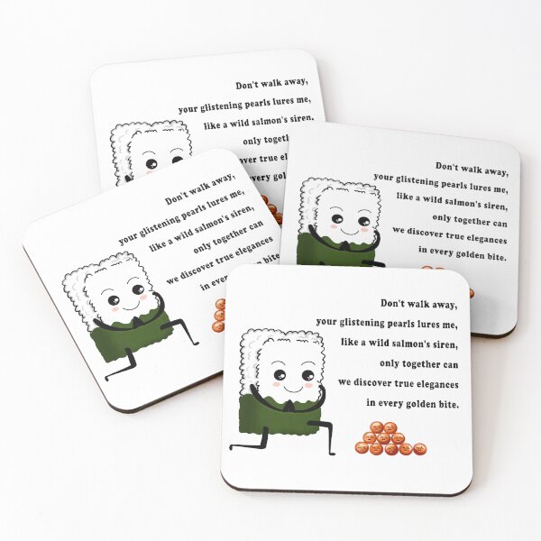 Item preview, Kawaii Art Rice Roll & Ikura Love Poem designed and sold by daphsam.
