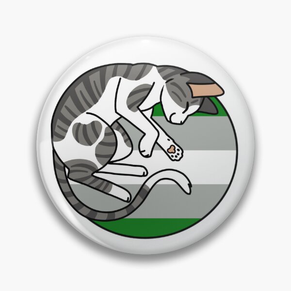 Item preview, Gray Aro Pride Cat designed and sold by The Stoat Hollow.