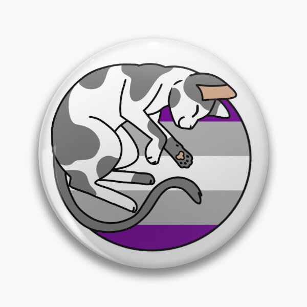 Item preview, Gray Ace Pride Cat designed and sold by The Stoat Hollow.