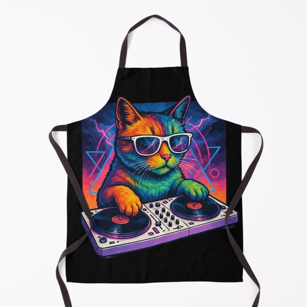 Item preview, Deejay House Cat Colorful Vaporwave designed and sold by TomFrontierArt.