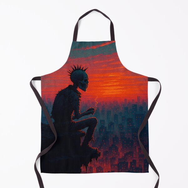 Item preview, Skull Punk at Sunset - Pixel Dystopia Series designed and sold by PixelPunkster.