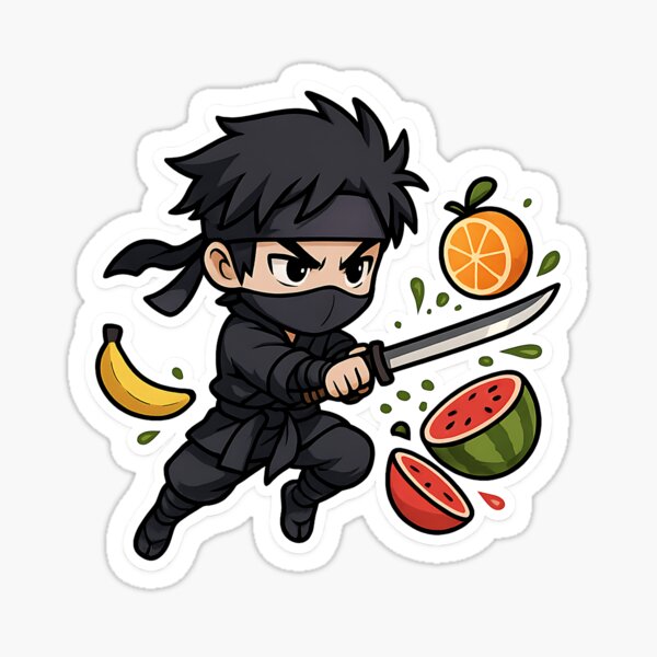 Aperçu de l'œuvre Héros des fruits ninja créée et vendue par Anime and 90s Style.