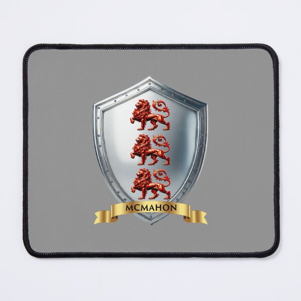 Item preview, McMahon Family Shield – Three Red Lions on Silver designed and sold by Highlandkings.