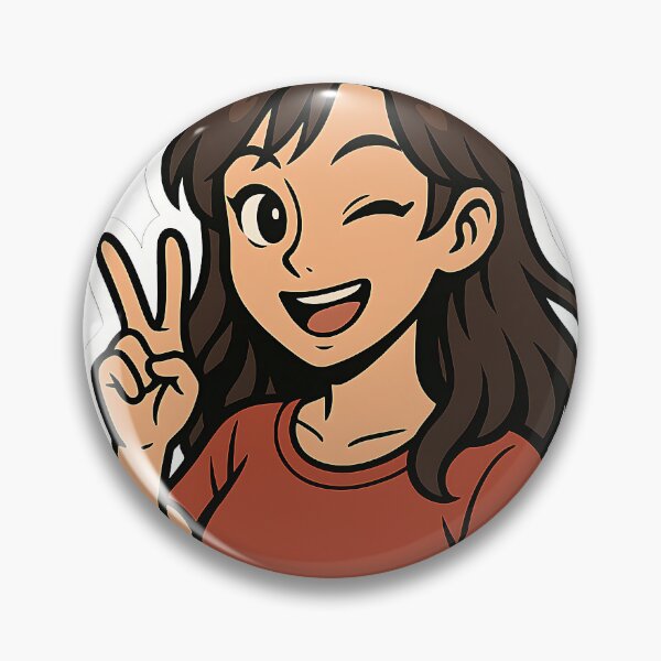 Item preview, Cute Kawaii Girl Peace Sign designed and sold by Anime and 90s Style.