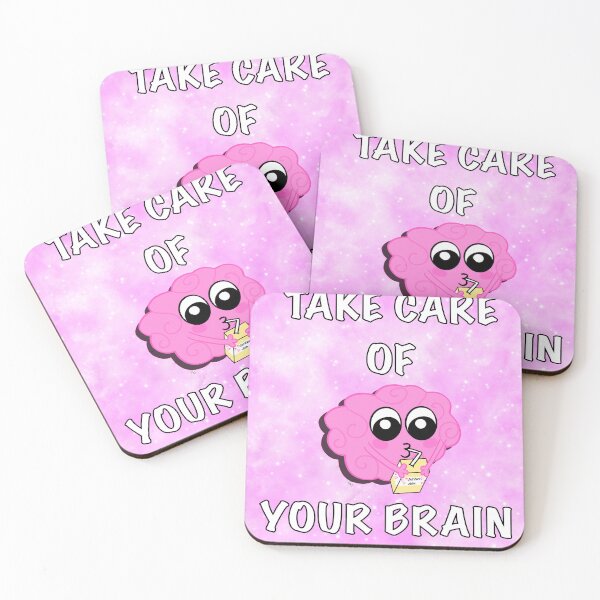 Item preview, Take Care of Your Brain- pink galaxy designed and sold by LaurenEhretArt.