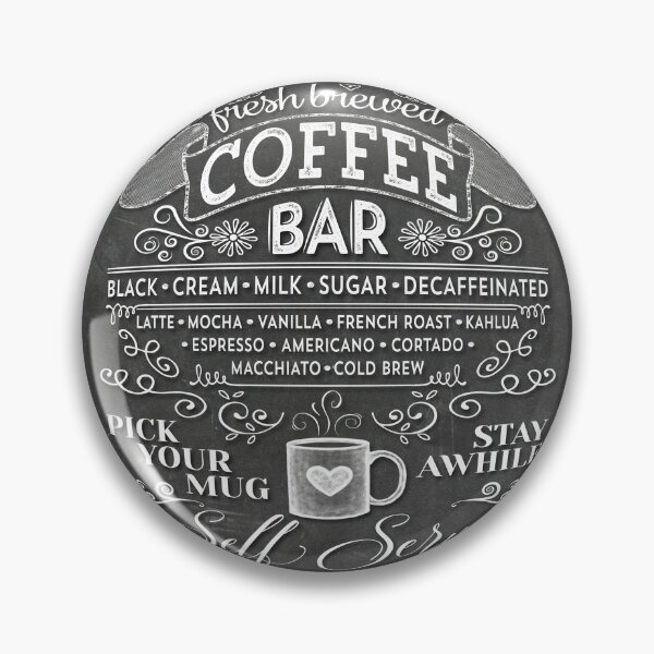 Item preview, Fresh Brewed Coffee Bar Chalkboard Typography designed and sold by Elsy's Art.