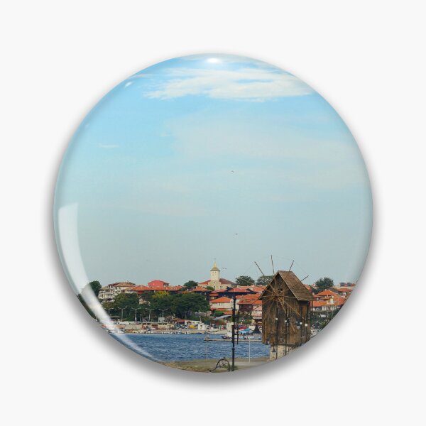 Item preview, Wooden windmill and old town Nessebar cityscape, Bulgaria designed and sold by goceris.