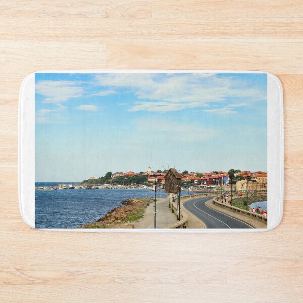 Item preview, Wooden windmill and old town Nessebar cityscape, Bulgaria designed and sold by goceris.
