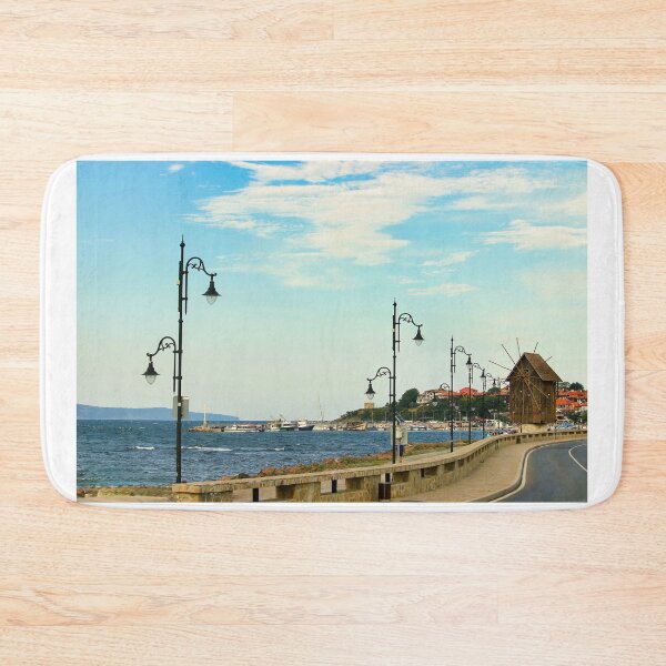 Item preview, Windmill and old town Nessebar cityscape, Bulgaria designed and sold by goceris.