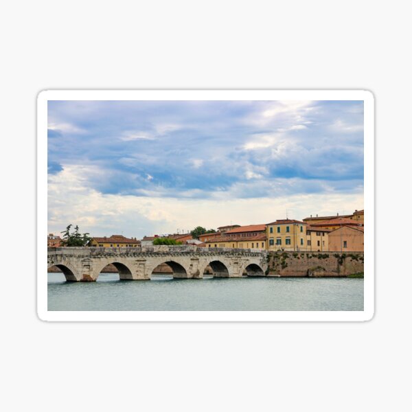 Item preview, Tiberius bridge and old town in Rimini, Italy designed and sold by goceris.